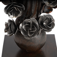 Jan Barboglio Virgen Con Flores on Balin Base & Zinc Finish Flowers