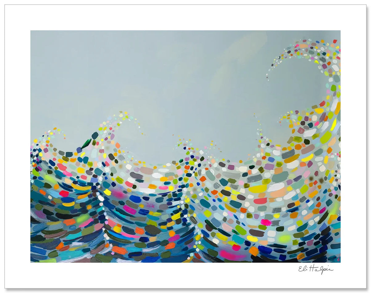 Eli Halpin Waves Signed Print