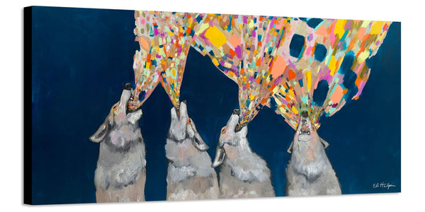 Eli Halpin Wolves Howling 8x16 Canvas Print