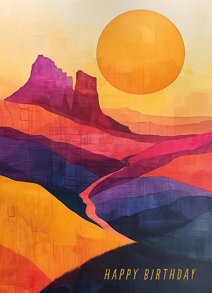 HIGH DESERT BIRTHDAY GREETING CARD 4.5 x 6.25"