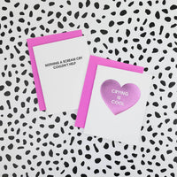 Crying Is Cool - Funny Sympathy - Foil Letterpress Card
