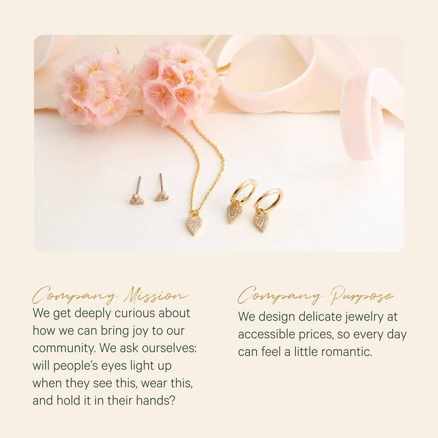 Harlowe Stud Earrings | Cubic Zirconia Studs | Pearl Accent
