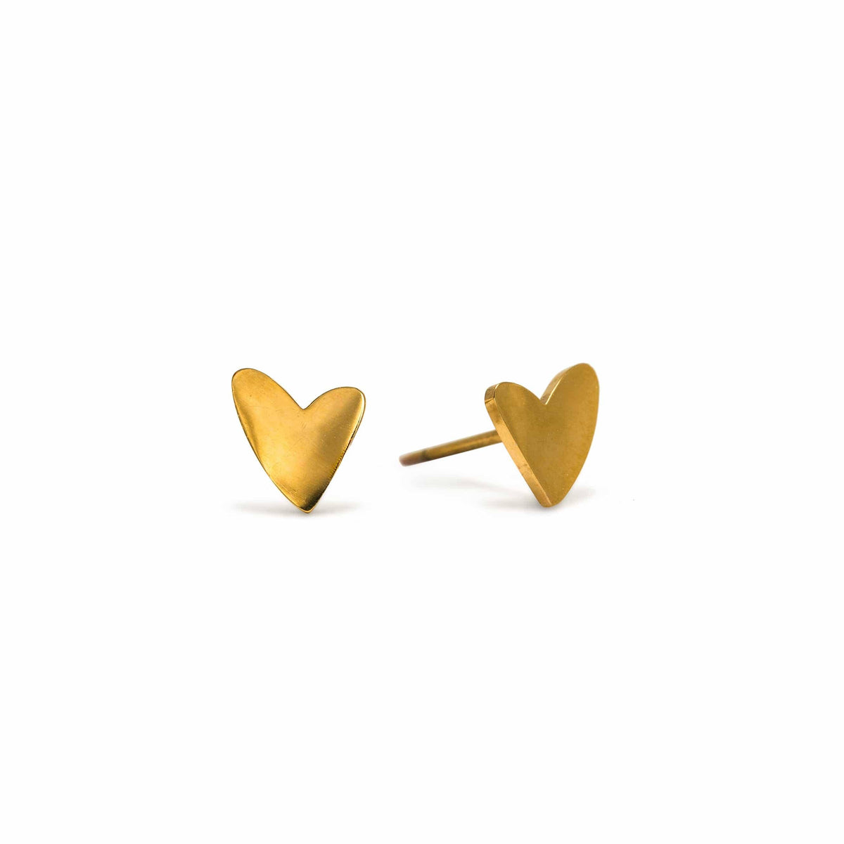 Flirt Stud Earrings | Gold Stud Earrings | Small Heart Studs