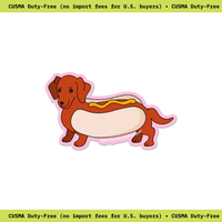 Weenie Hotdog Sticker (Mustard)
