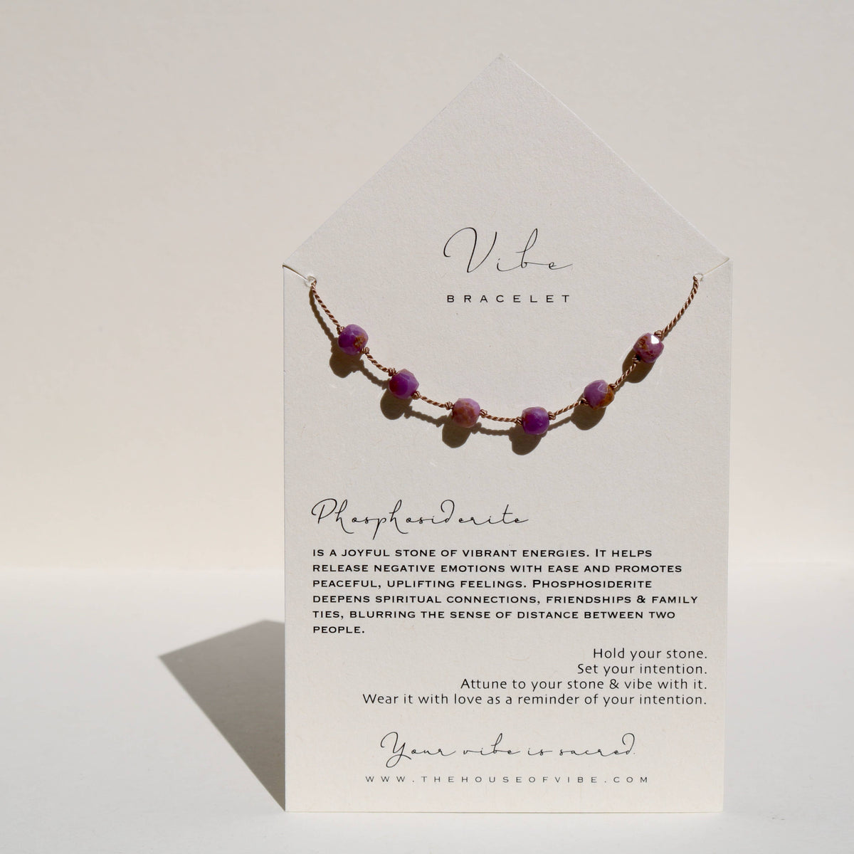 VIBE BRACELET | PHOSPHOSIDERITE CUBES
