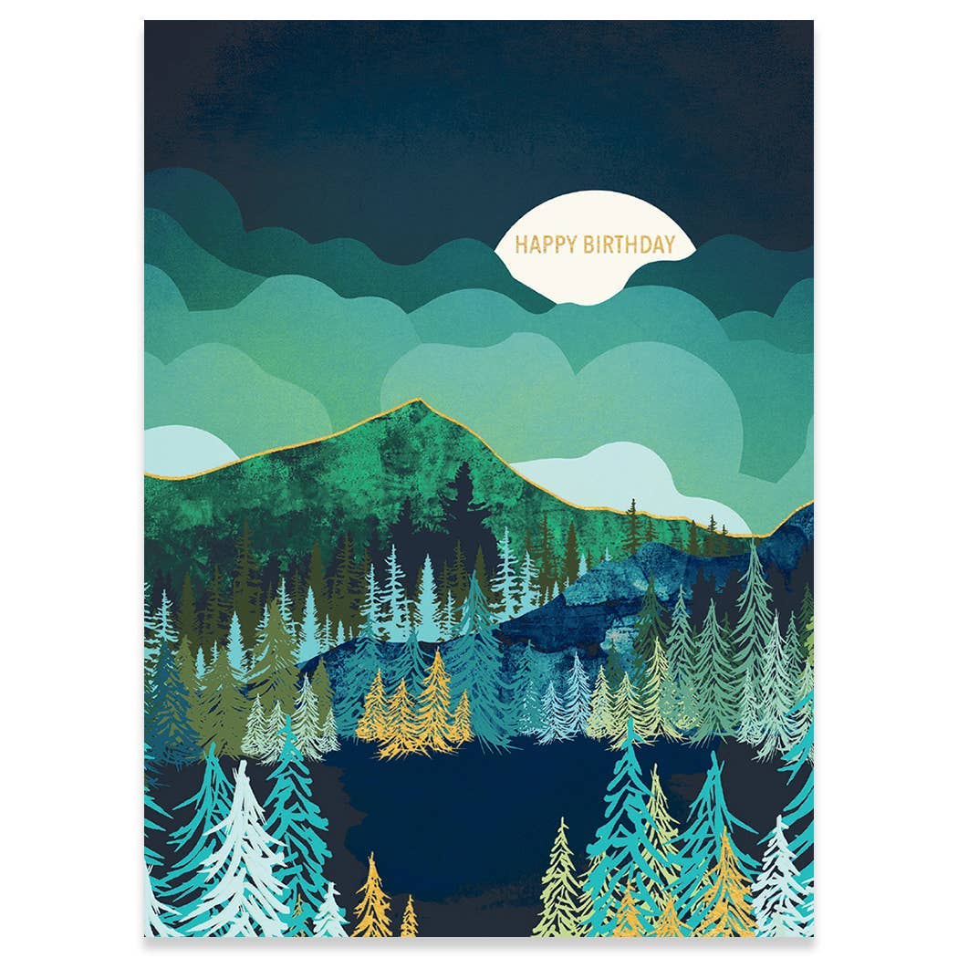 LAKESIDE REFLECTION BIRTHDAY GREETING CARD 4.5 x 6.25"