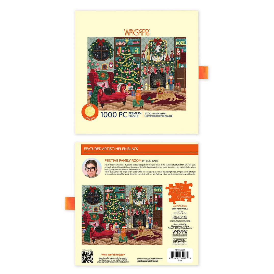 Festive Family Room 1000 Piece Puzzle Christmas Gift