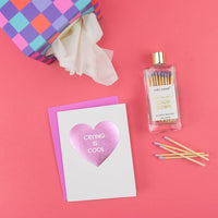 Crying Is Cool - Funny Sympathy - Foil Letterpress Card