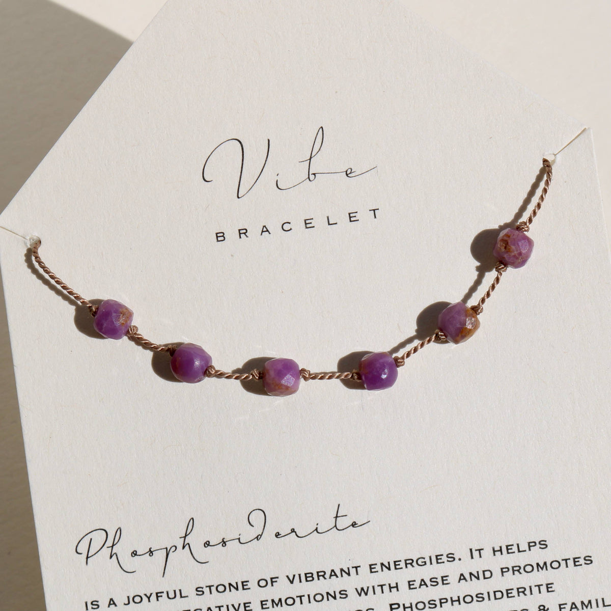 VIBE BRACELET | PHOSPHOSIDERITE CUBES