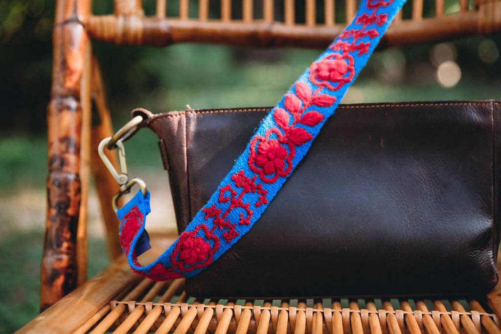 Blue and Red Adjustable Strap