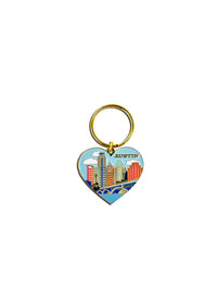 Austin Skyline Heart Texas Keychain
