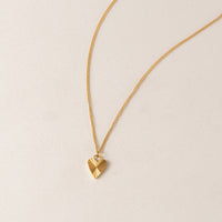 Fluted Heart Necklace