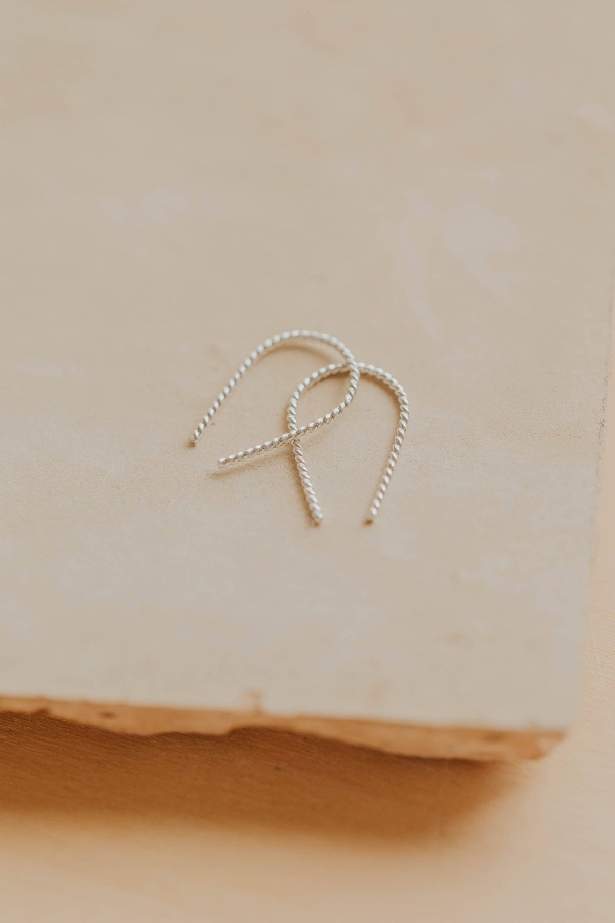 Twisted Tiny Horseshoe Earrings | 14kt Gold Fill + Silver