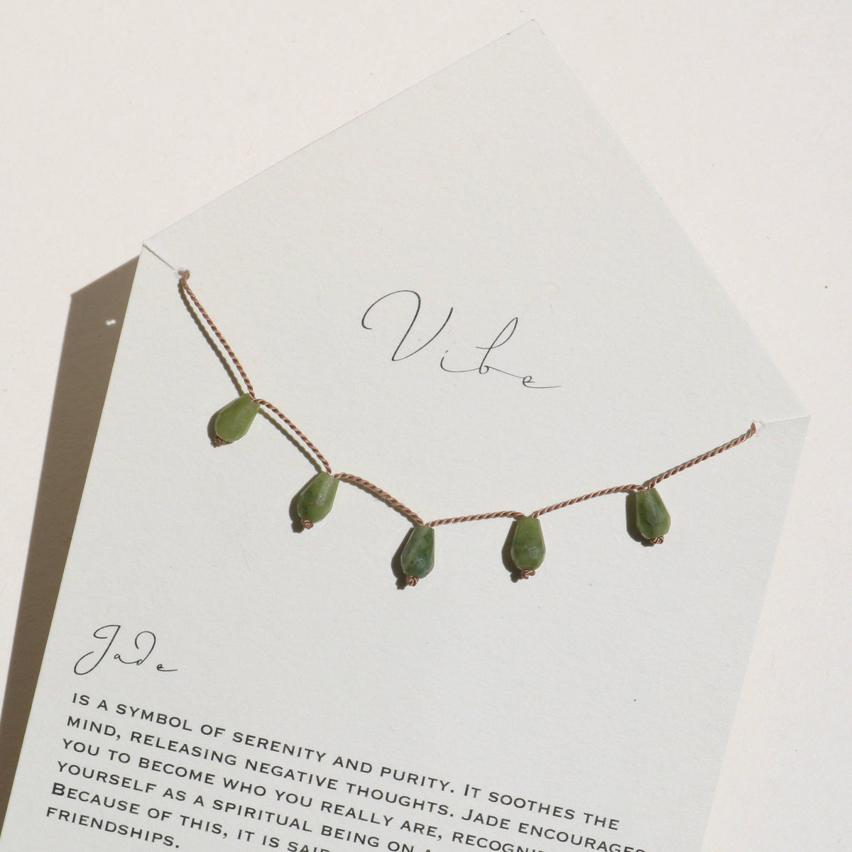 VIBE NECKLACE | JADE 5 DROP