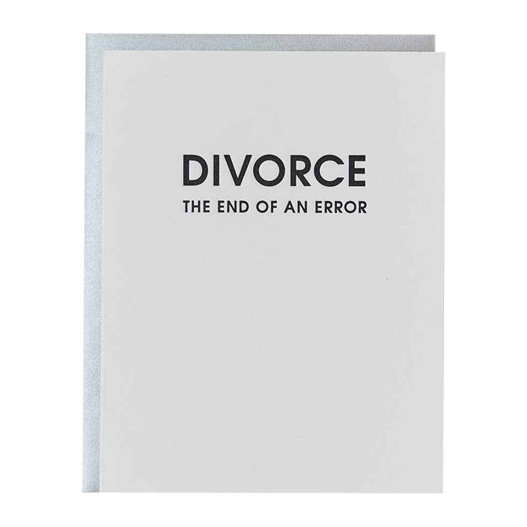 Divorce: End of an Error - Encouragement - Letterpress Card