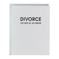 Divorce: End of an Error - Encouragement - Letterpress Card