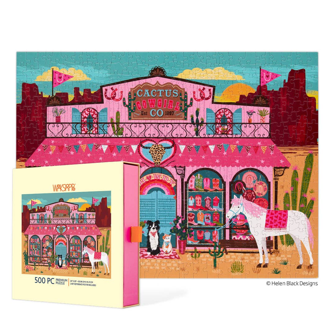 Cactus Cowgirl Co. 500 Piece Puzzle, Gift for Her