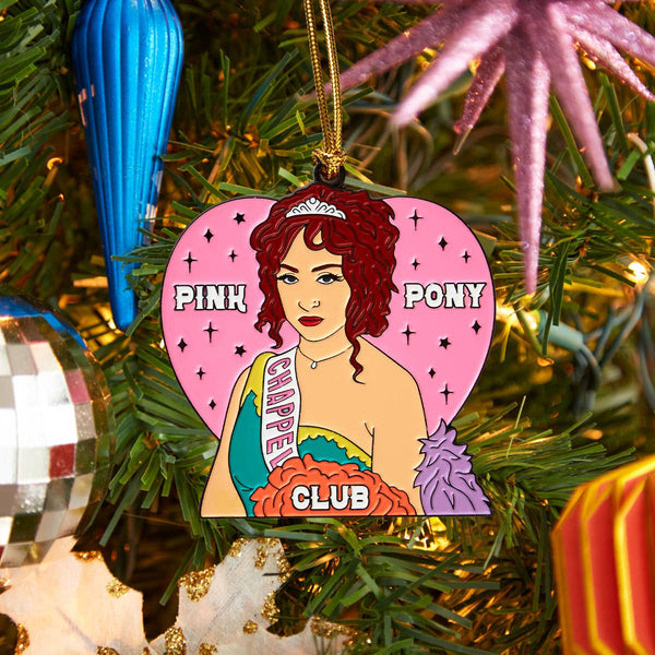 Chappell Roan Pink Pony Club Enamel Holiday Ornament