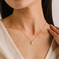 Fluted Heart Necklace