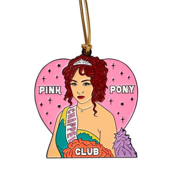 Chappell Roan Pink Pony Club Enamel Holiday Ornament