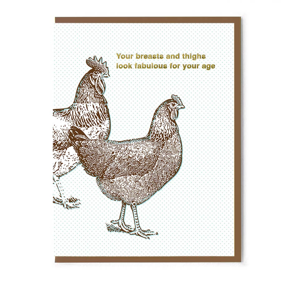 Your Breasts and Thighs Look Fabulous Birthday Card