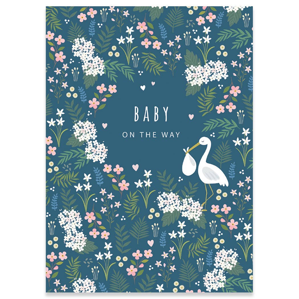 STORK SHOWER GREETING CARD 4.5 x 6.25"