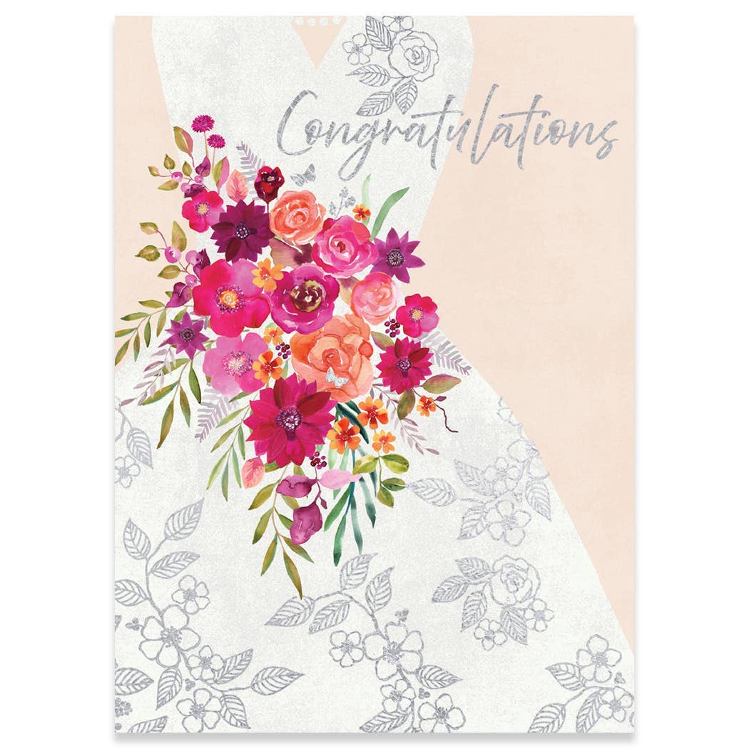 WEDDING BOUQUET SHOWER GREETING CARD 4.5 x 6.25"