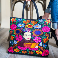 Frida Kahlo Embroidered Tote Bag