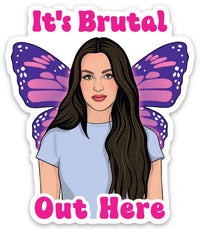 Olivia Butterfly Die Cut Sticker
