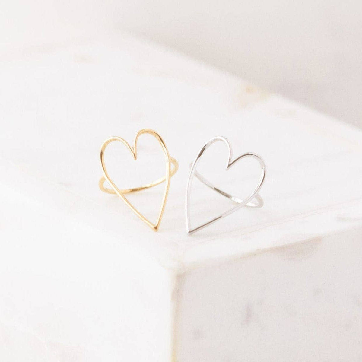Lovestruck Ring | Heart Band Ring | Gold Stacking Ring
