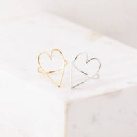 Lovestruck Ring | Heart Band Ring | Gold Stacking Ring