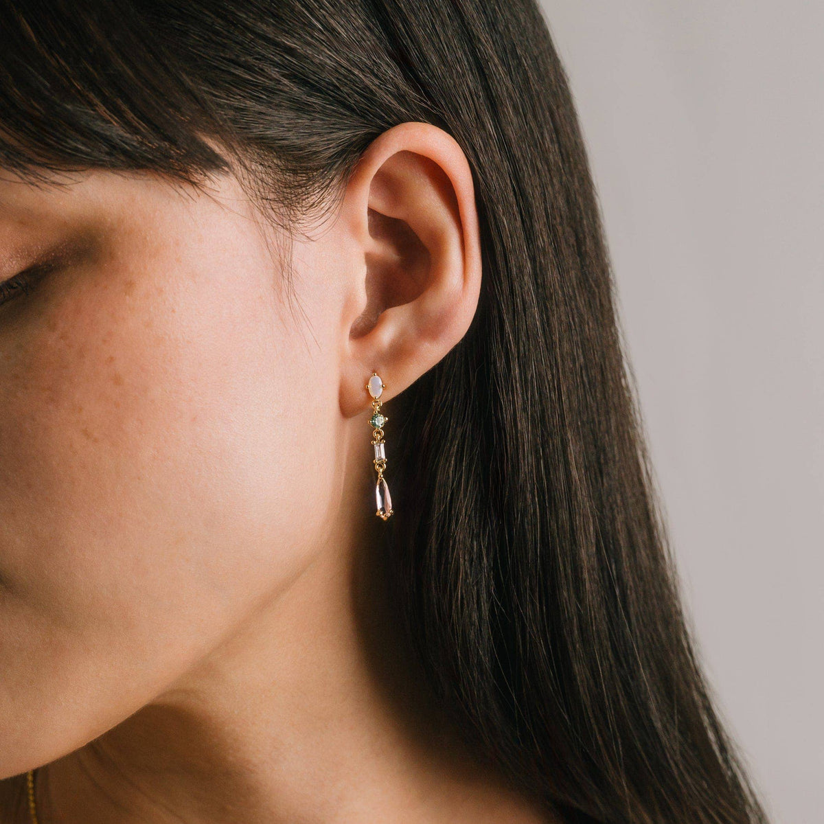 Sonata Drop Earrings | Crystal Drop Dangle Earrings | 1.25"