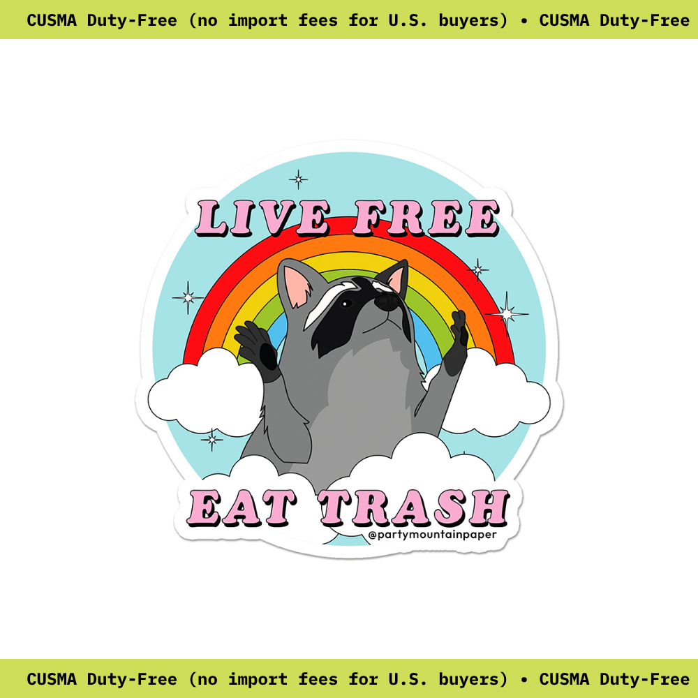 Live Free, Eat Trash Bumper Sticker