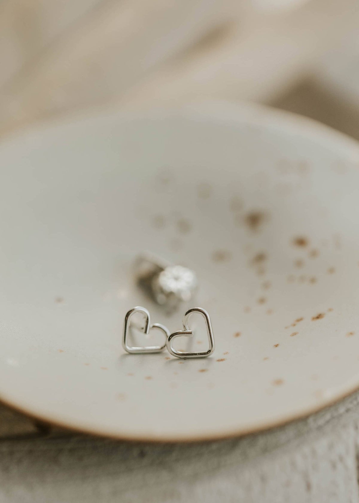 Open Heart Posts | 14kt Gold Fill + Sterling Silver
