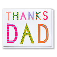Dots & Lines Thanks Dad Note Card for Father's Day