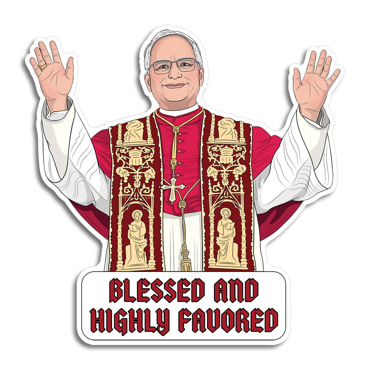 Blessed Pope Die Cut Sticker