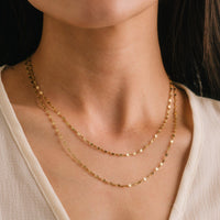 Ray Layered Necklace | Two-Chain Necklace | 18K Gold PVD