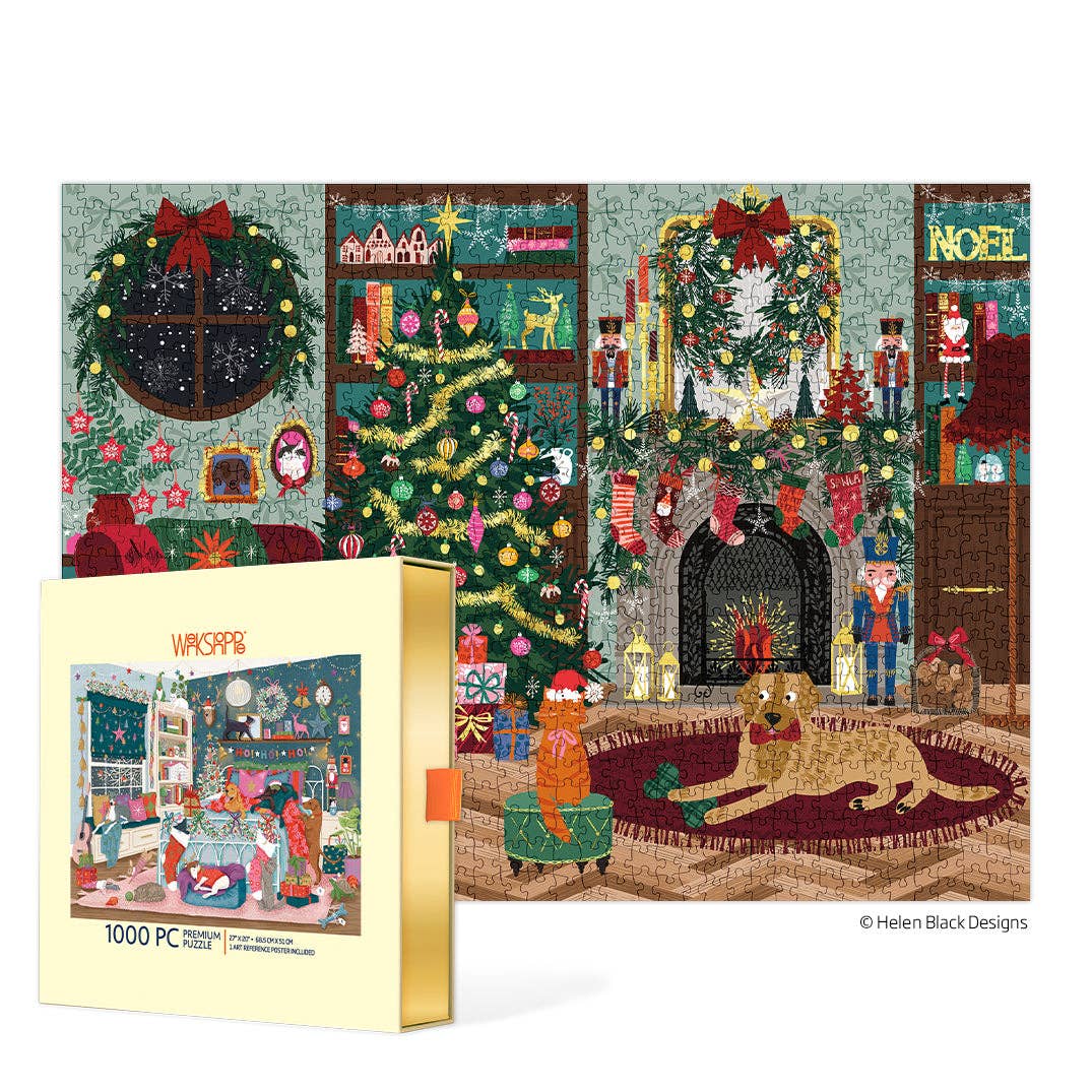 Festive Family Room 1000 Piece Puzzle Christmas Gift