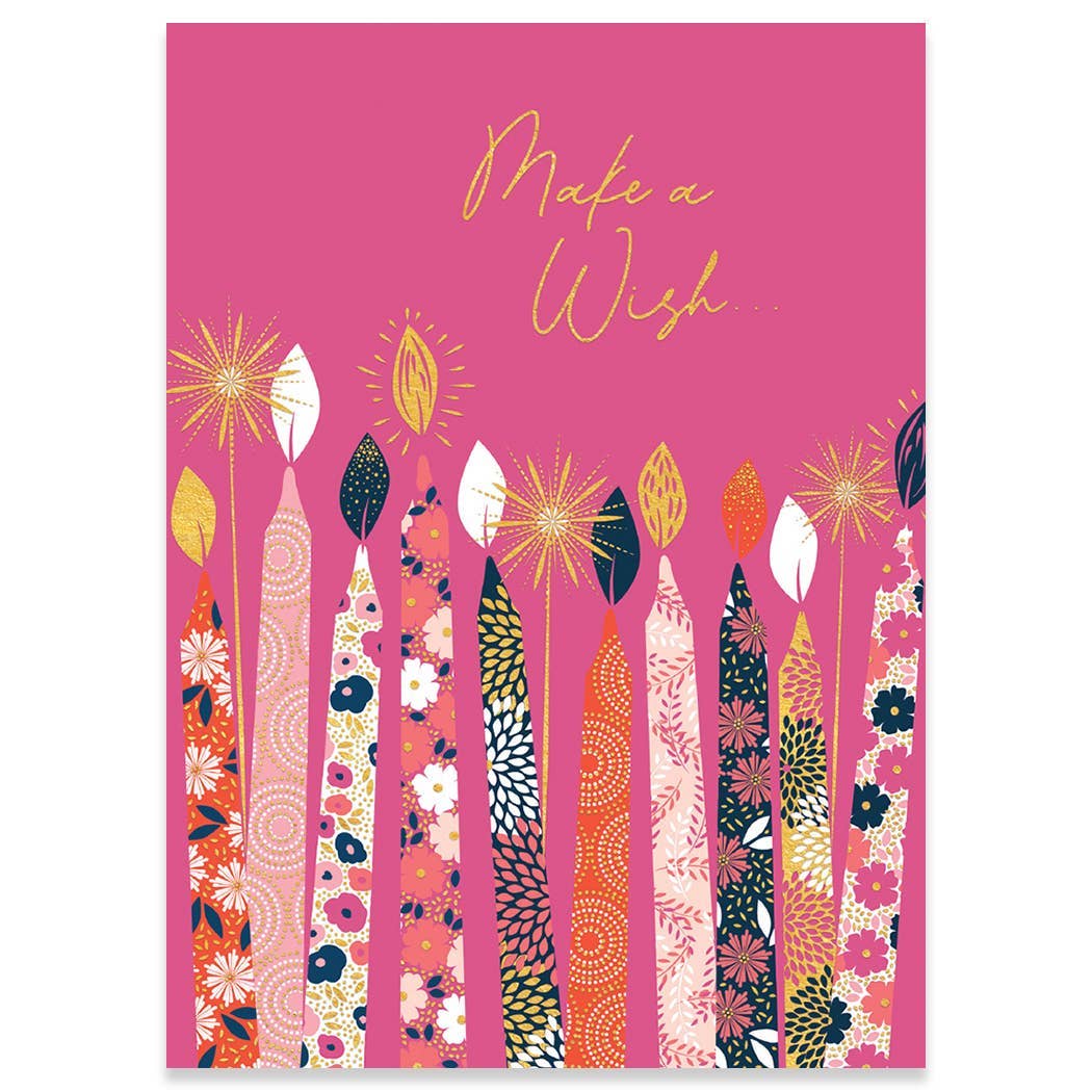 CANDLES BIRTHDAY GREETING CARD 4.5 x 6.25"