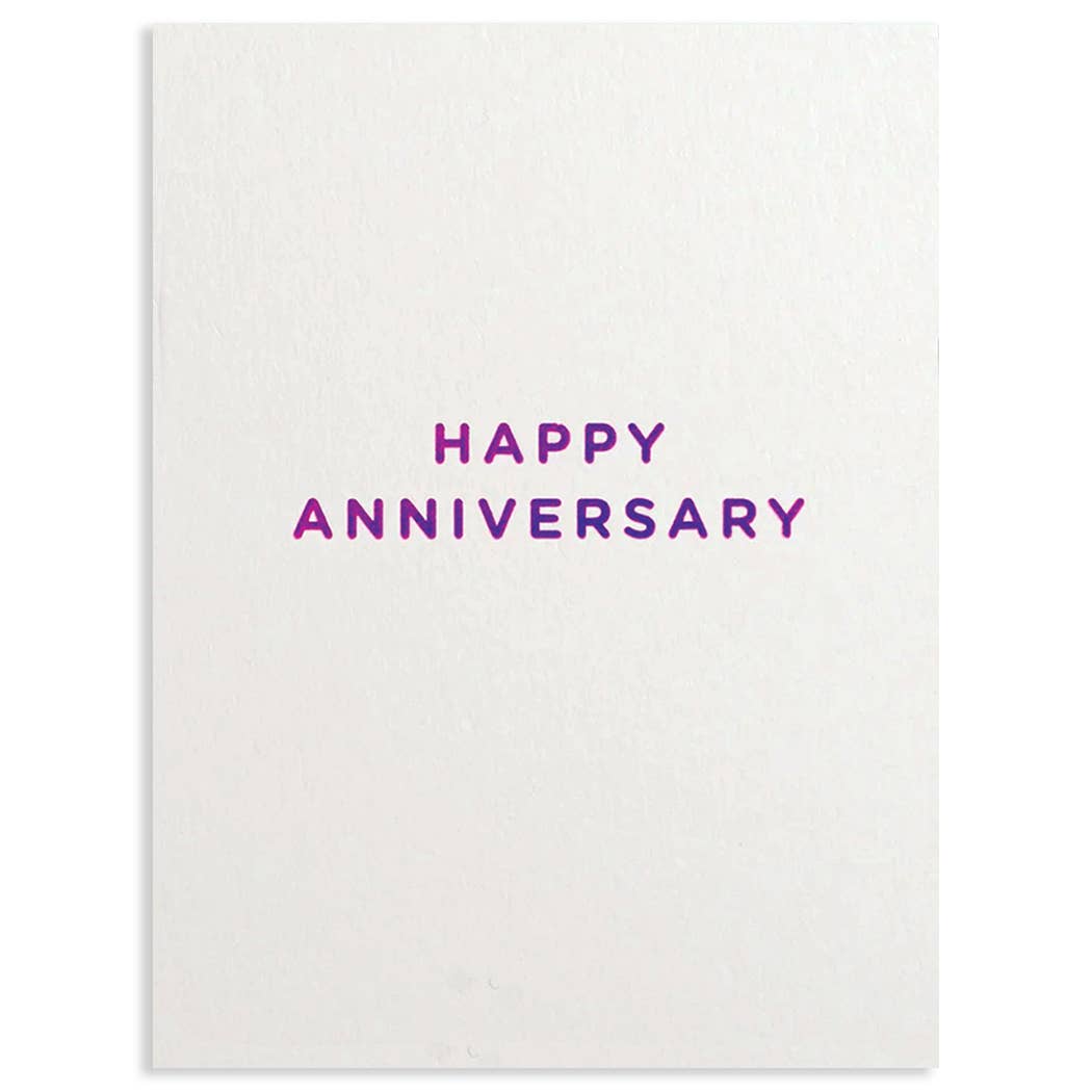 HAPPY ANNIVERSARY ANNIVERSARY GREETING CARD 3.5 x 4.75"