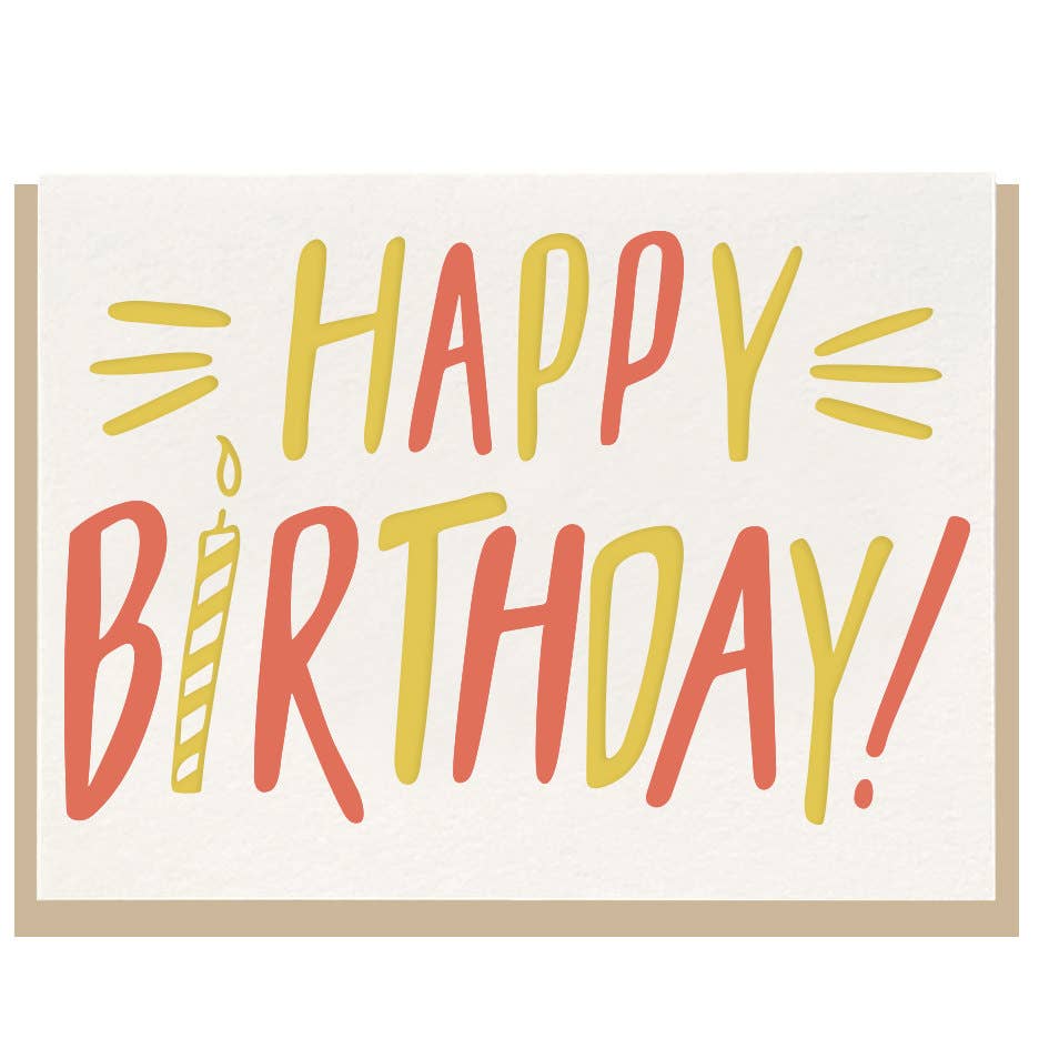 Happy Birthday Candle Greeting Card
