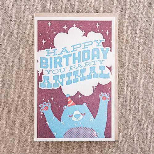 Party Animal Birthday Greeting Card