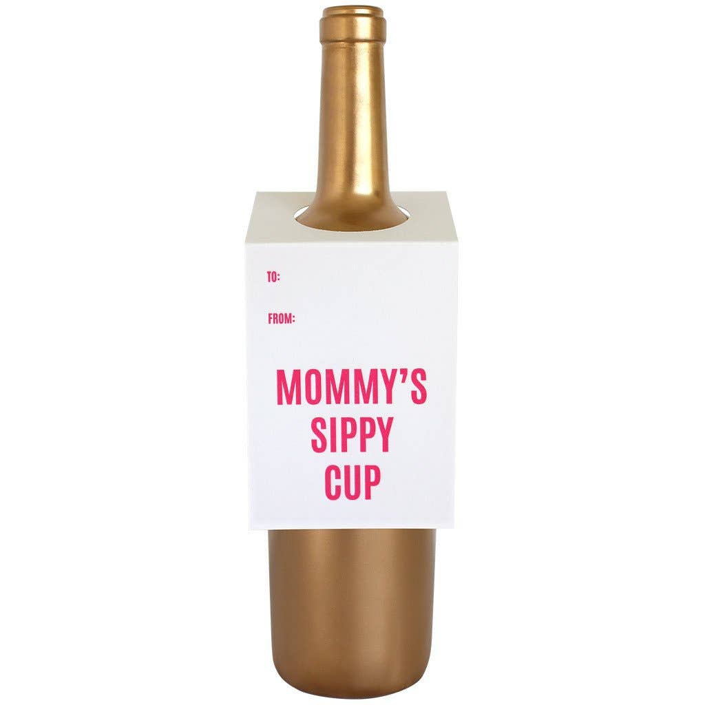 Mommy's Sippy Cup Wine & Spirit Tag - Singles