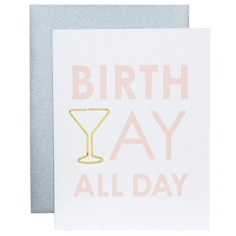 Birth Yay All Day - Paper Clip Greeting Card