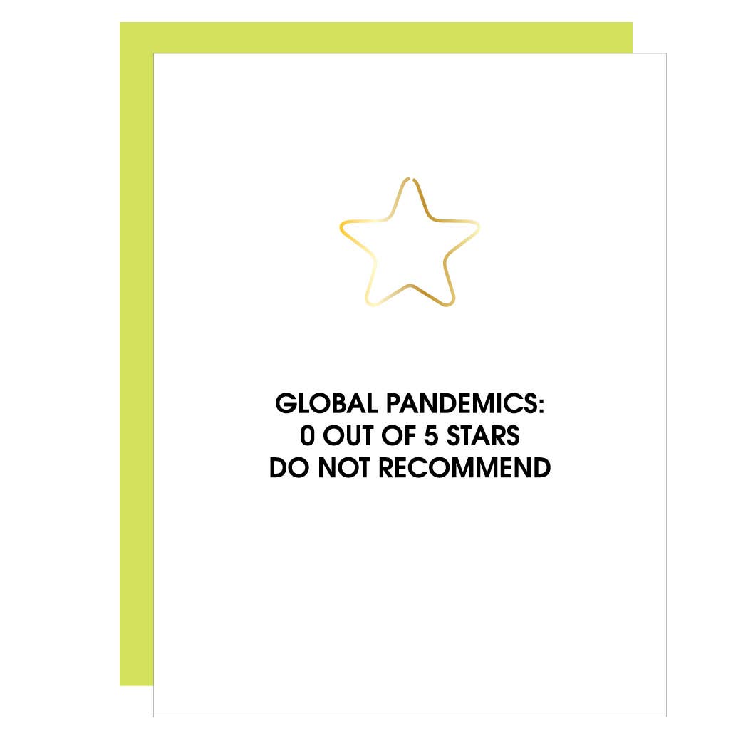 Global Pandemics 0 Stars - Star Paper Clip Greeting Card