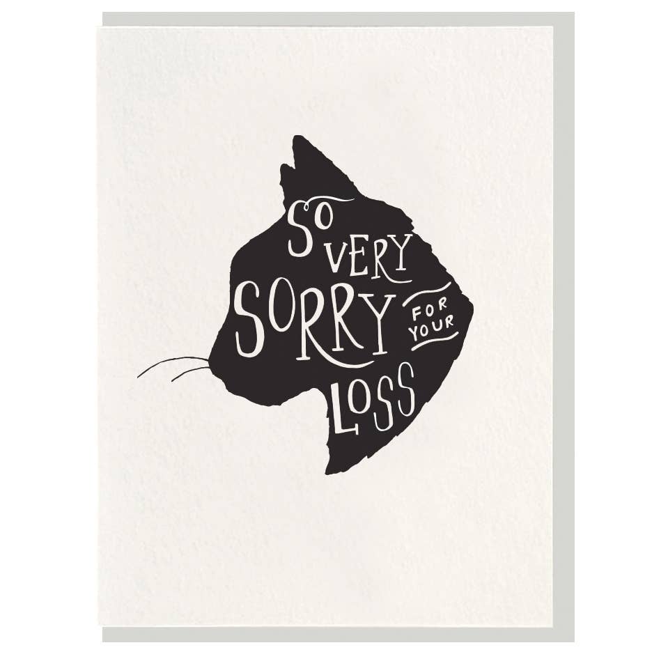 So Very Sorry Cat Sympathy Greeting Card