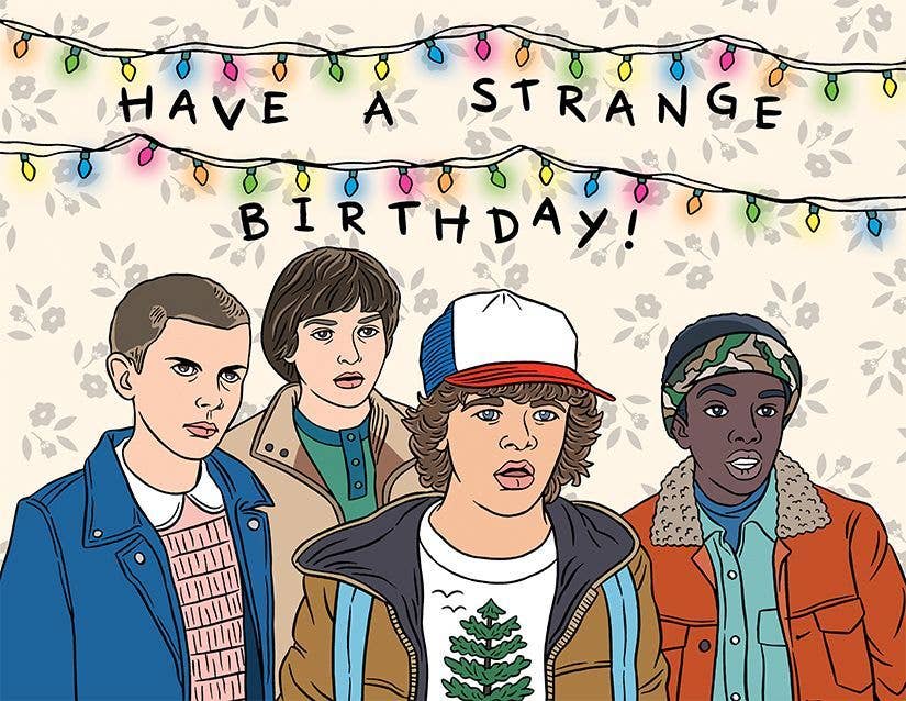 Stranger Things Birthday Card