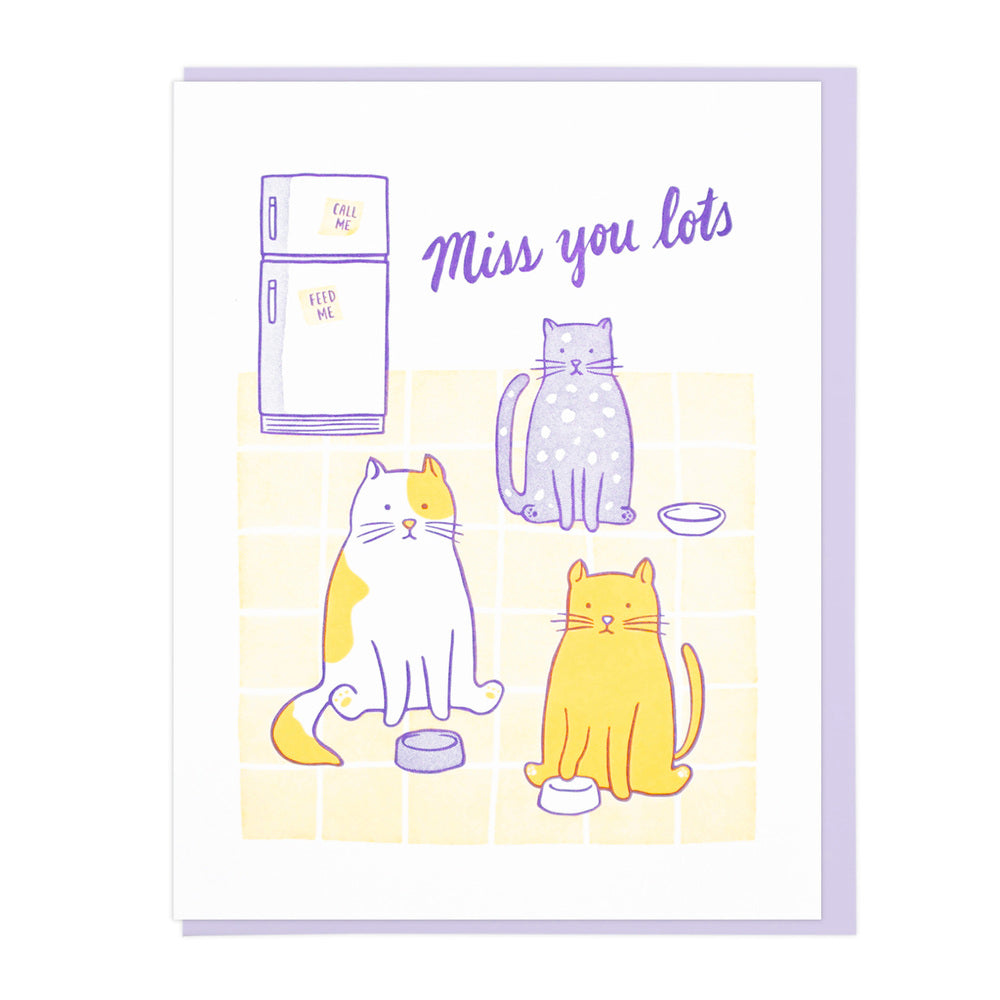 Miss You Cats - Greeting Card