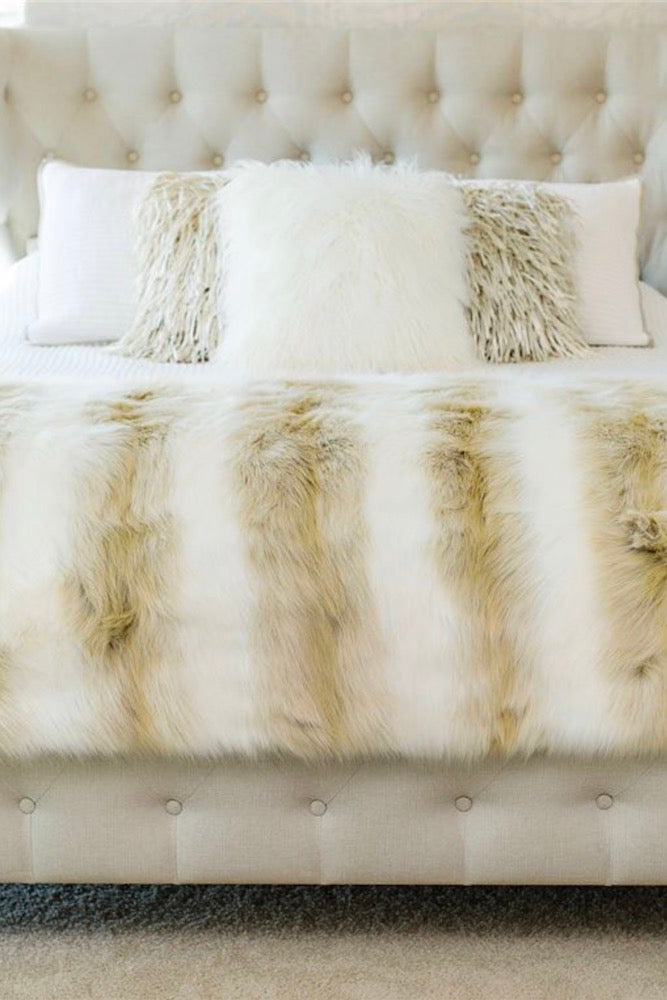 Arctic fox new arrivals faux fur throw
