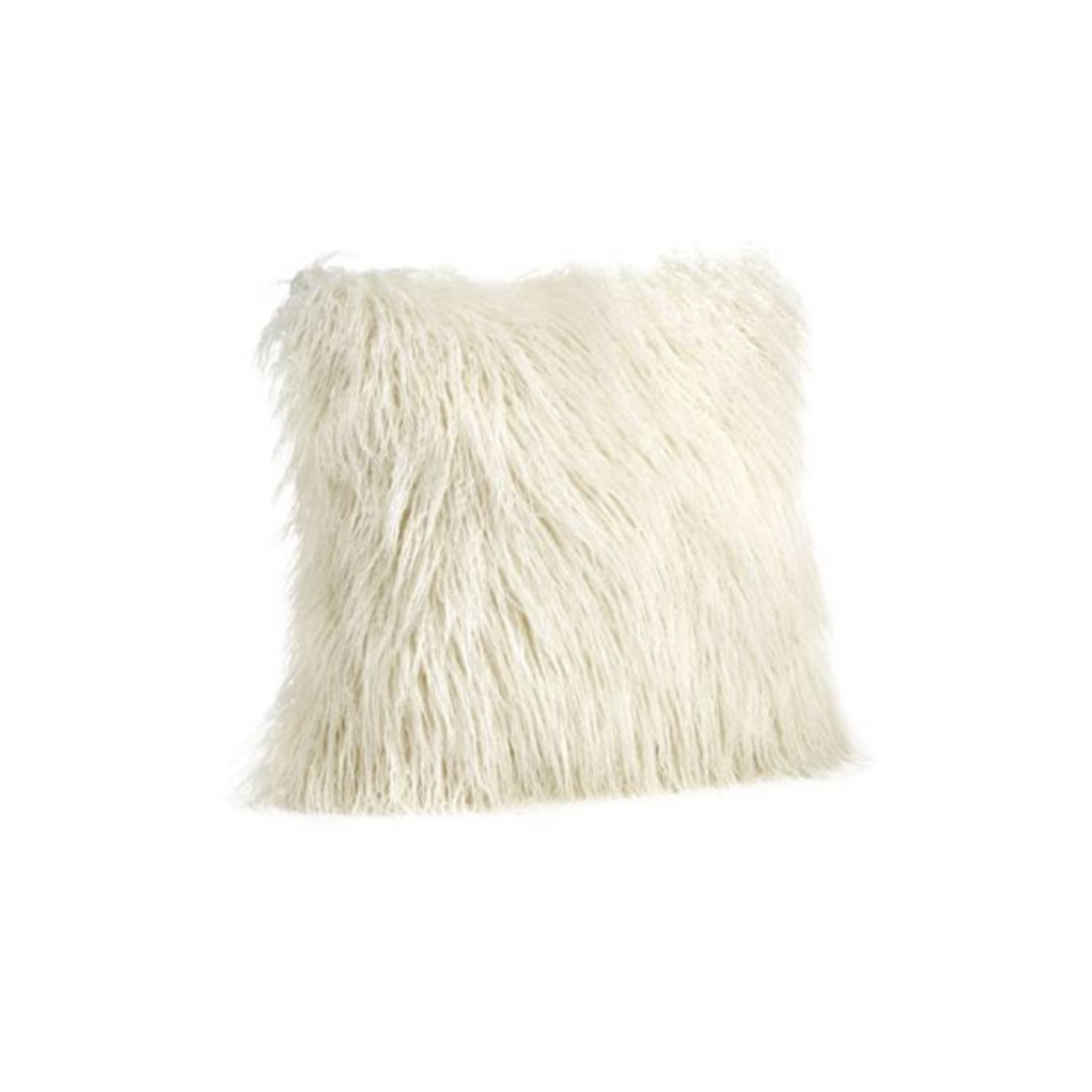Ivory Tibetan 18" Faux Fur Pillow